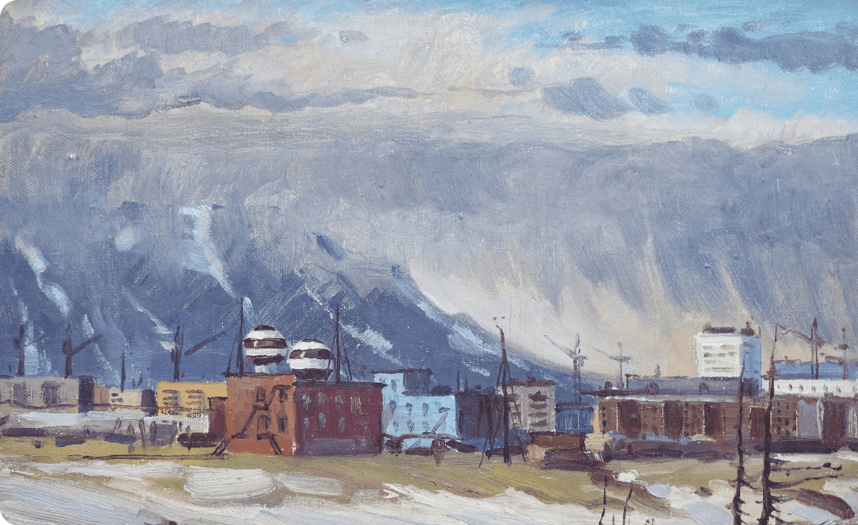 Картина Смог над городом